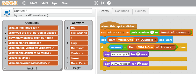S2JS Arrays Lists Of Things List Variables In Scratch